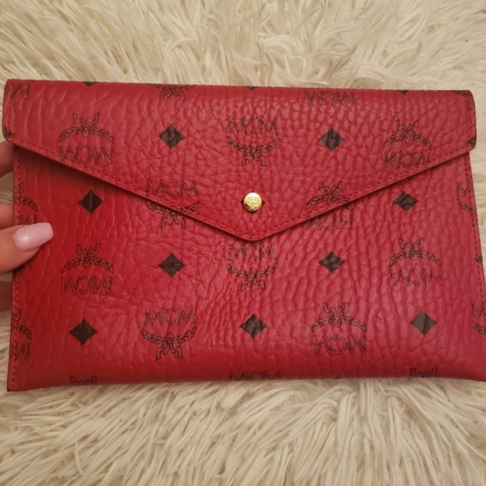 AUTH MCM Envelope Clutch - Never used